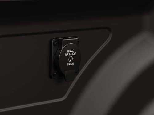 2024 RAM 3500 close up view of 115V outlet