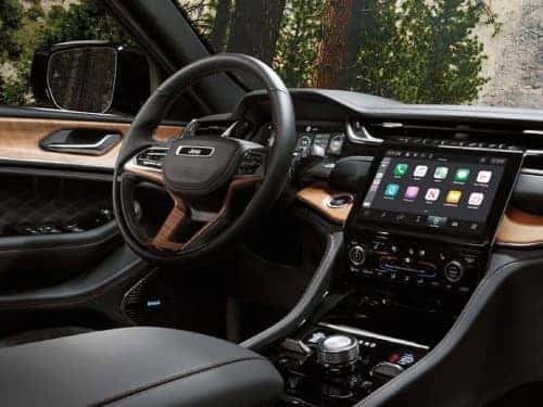 2024 Jeep Grand Cherokee view of dash and steering wheel