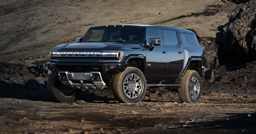 2025 GMC HUMMER EV SUV 3X parked off-road near Vero Beach