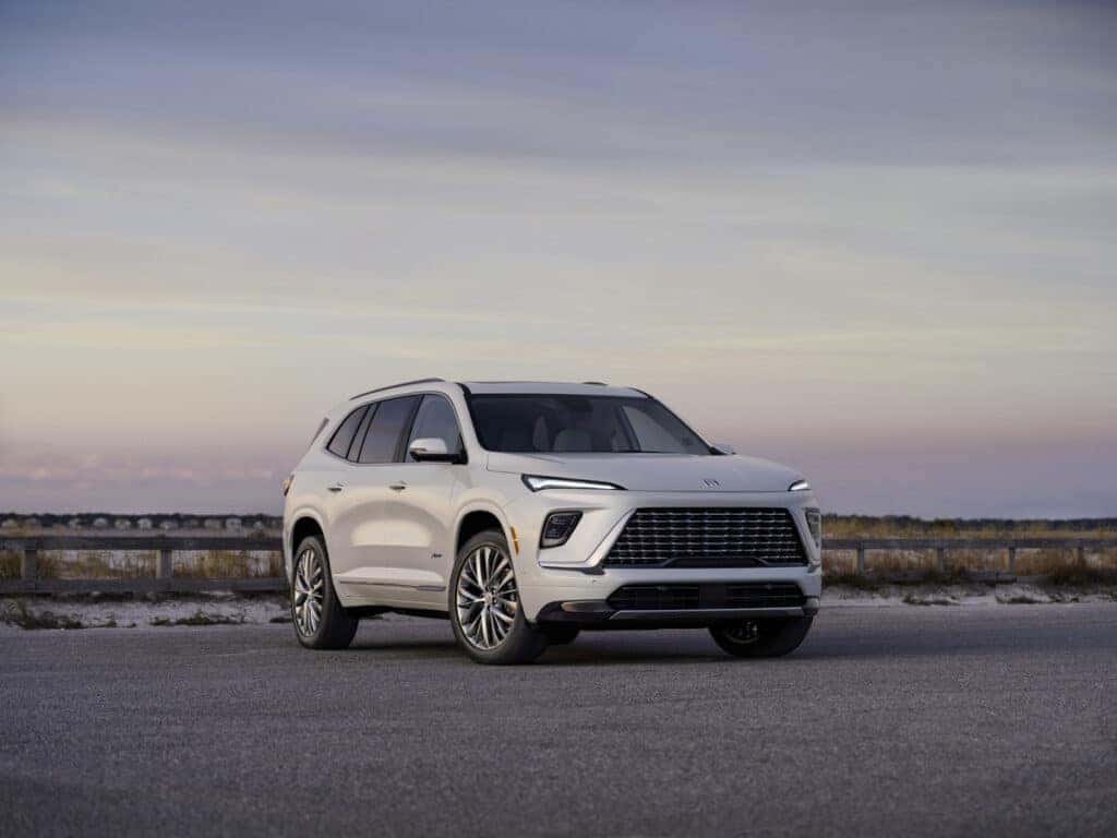 Front view of 2025 Buick Enclave in white