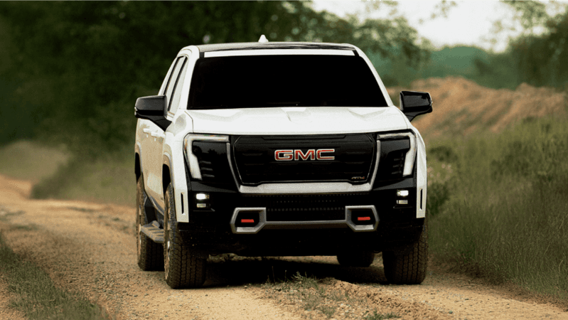 A 2026 GMC Sierra 1500 parked at Linus Buick GMC dealership.