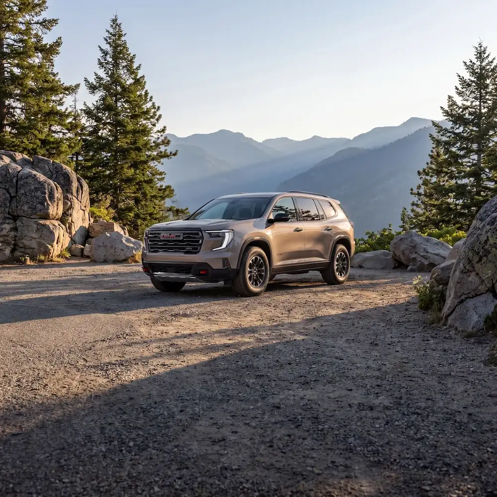 2026 GMC Acadia for sale at Linus Buick GMC — three-row mid-size SUV with 2.5L turbo, 15-inch infotainment, and available Super Cruise in Vero Beach, FL