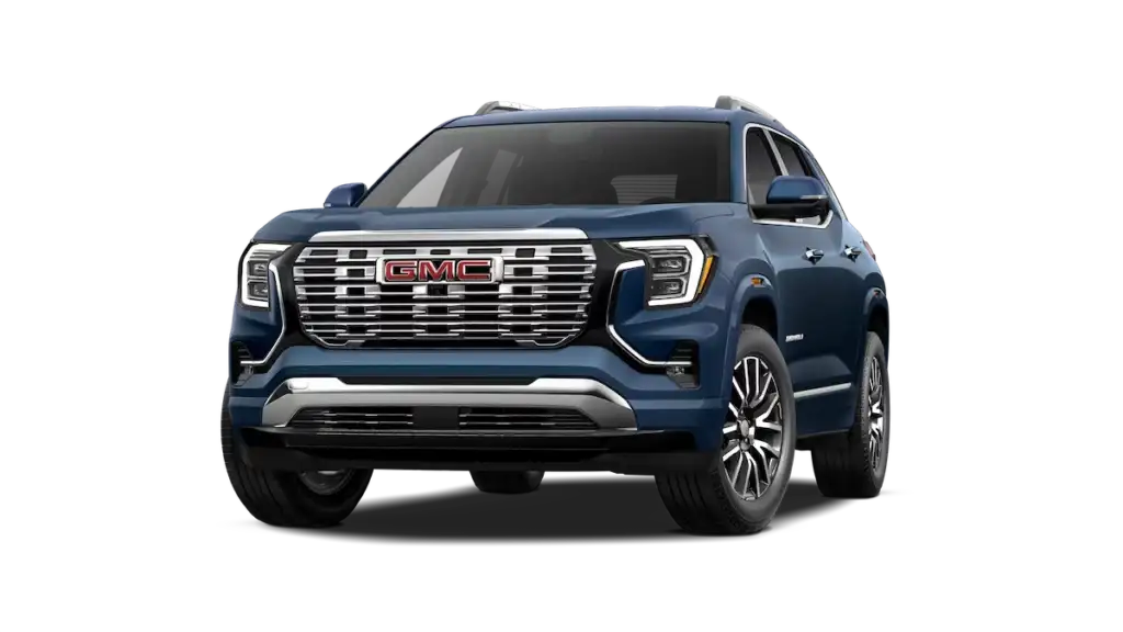 GMC Terrain vs Acadia at Linus Buick GMC — compact two-row Terrain and mid-size three-row Acadia side by side in Vero Beach, FL