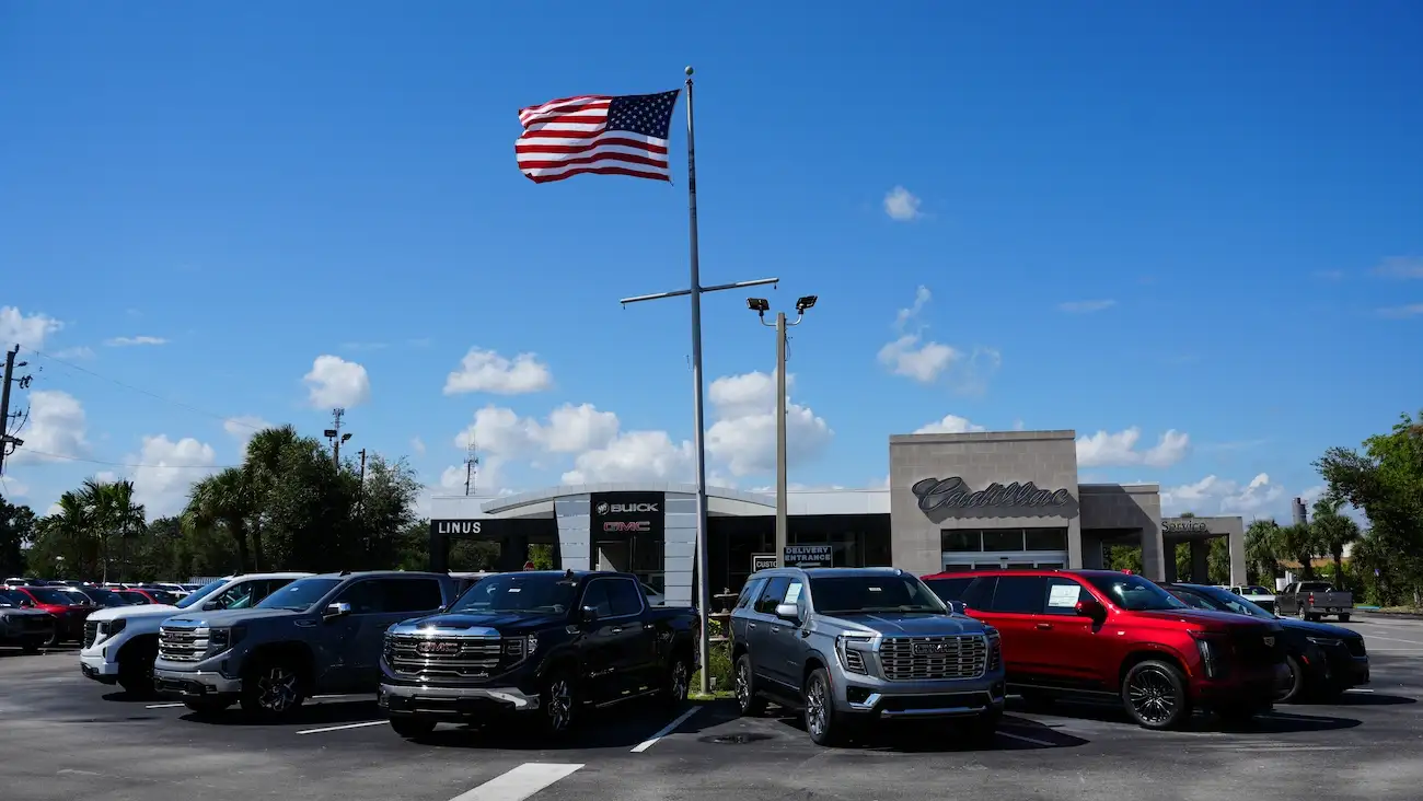 GMC truck and SUV lineup at Linus Buick GMC in Vero Beach, FL, showing the brand's Professional Grade range