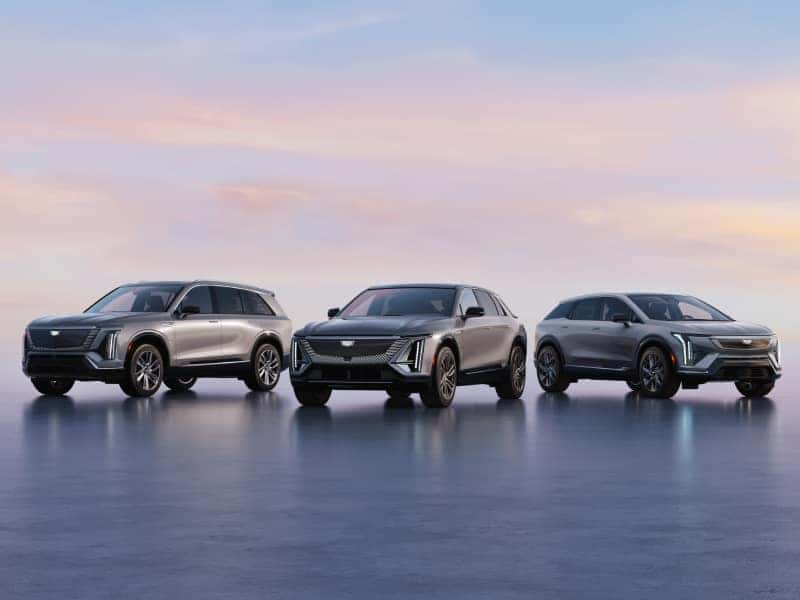 2026 Cadillac vehicles parked at the Linus Cadillac dealership in Vero Beach