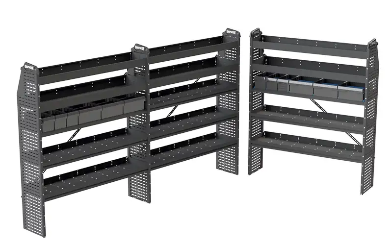 170 & 170Ext Sprinter Shelving with Sliding Boxes and Upgradable Shelves