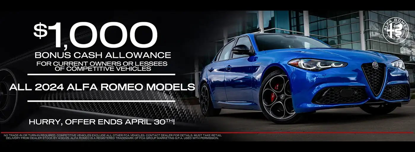 $1000 Conquest Bonus Cash on All 2024 Alfa Romeo in Denver, Colorado
