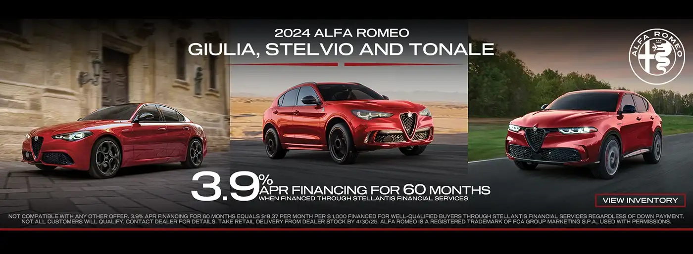 3.9% APR Financing for 60 Months on All 2024 Alfa Romeo in Denver, Colorado
