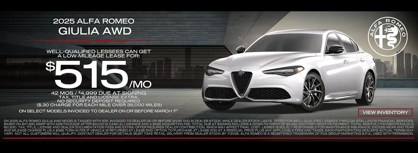 Alfa Romeo Giulia Lease Special in Denver, Colorado