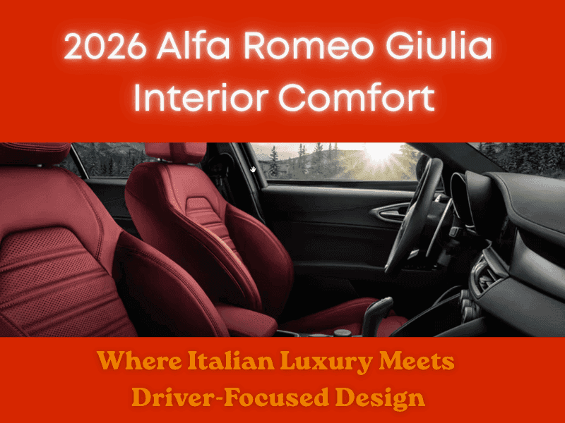 2026 Alfa Romeo Giulia Interior 2026 Alfa Romeo Giulia Interior