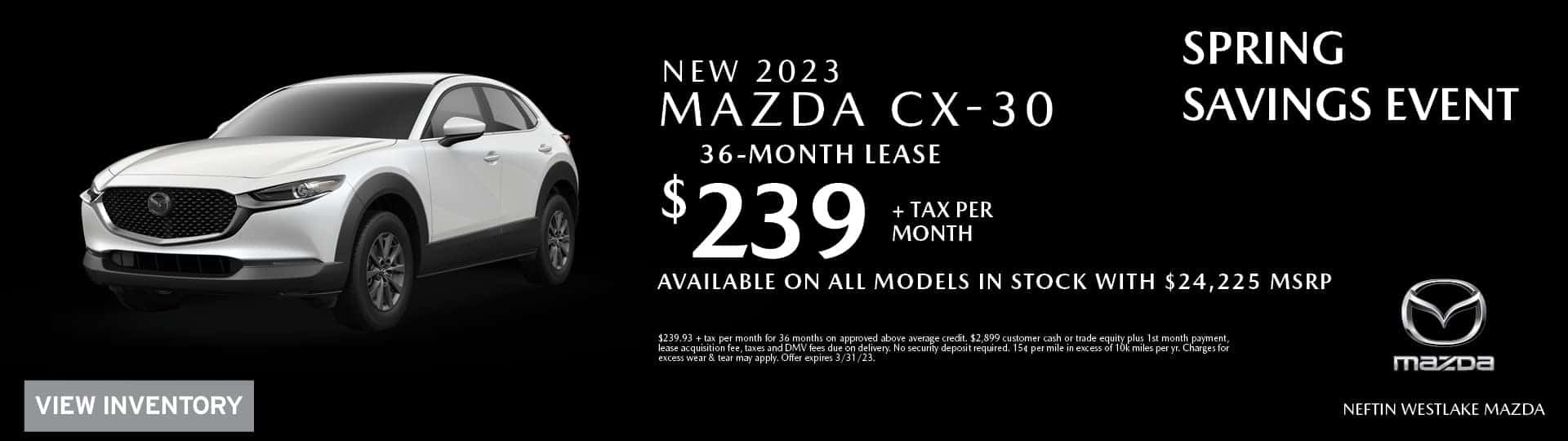 1950 Mazda March Spring Savings &#8217;23 CX30_1920x540