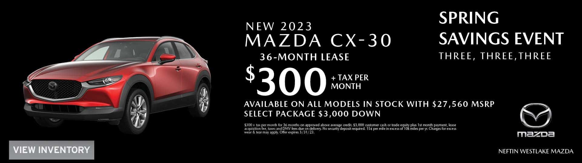 1950 Mazda March Spring Savings &#8217;23 CX30_300_1920x540