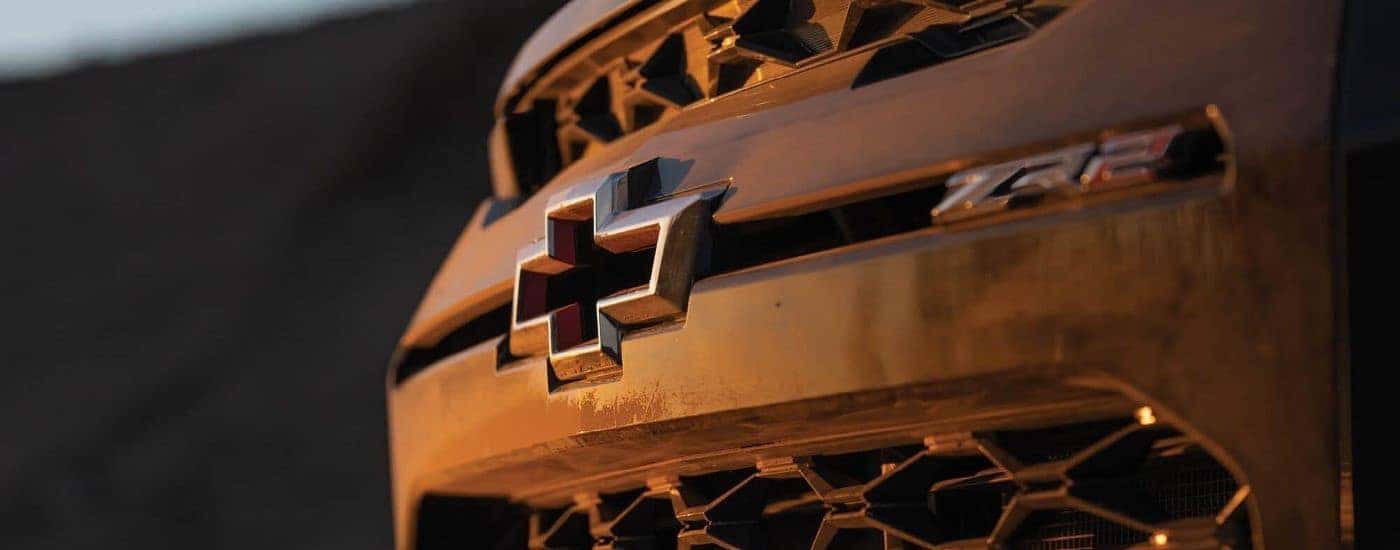 Close-up of the grille on a 2025 Chevy Colorado ZR2 for sale near Mocksville