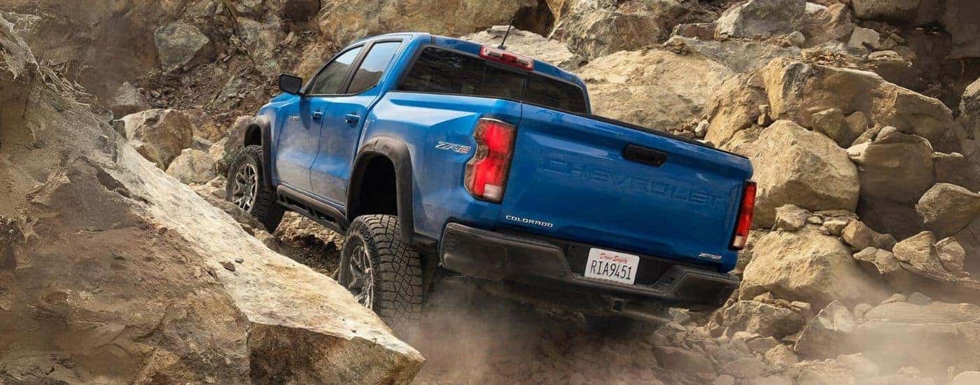 A blue used 2024 Chevy Colorado ZR2 for sale near Advance off-roading