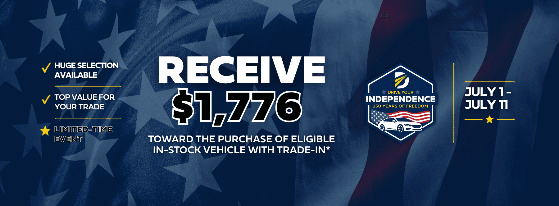 Drive your Independence - Trade in 1776