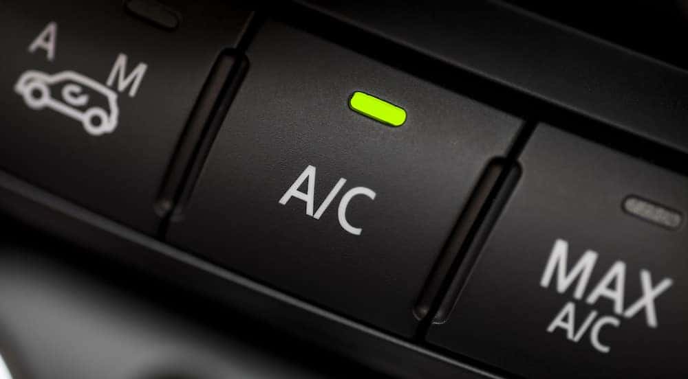 car ac button close up