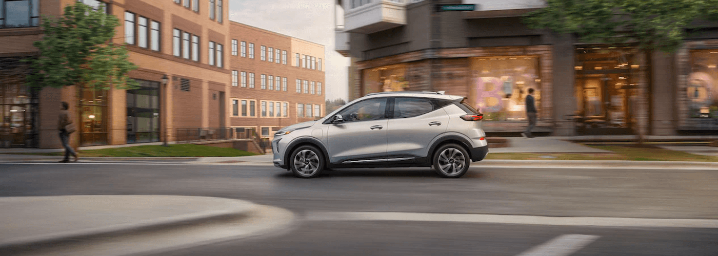 2022 chevy bolt ev riding down road