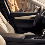 The interior seating of the 2025 Mazda3