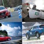 Collage of Mazda Spirit Racing vehicles