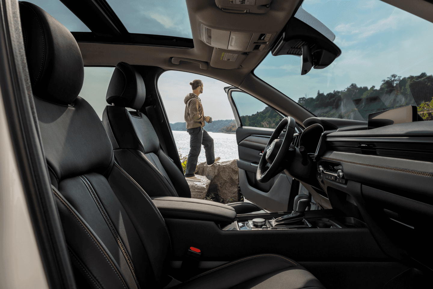 Side view of the interior of the 2026 Mazda CX-50