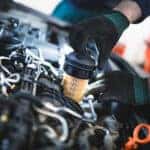 Replacing oil filter to improve Mazda fuel efficiency