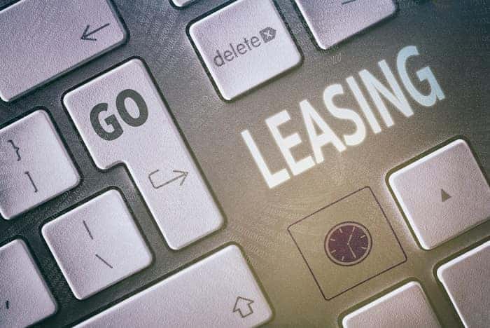 Keyboard with button advertising Mazda lease