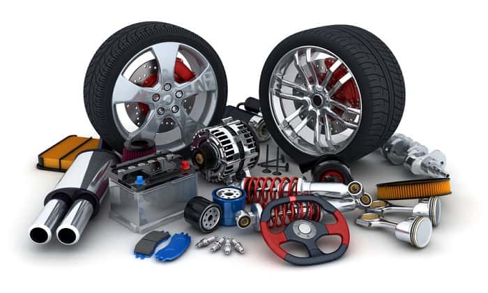 A collection of parts covered by Mazda warranty