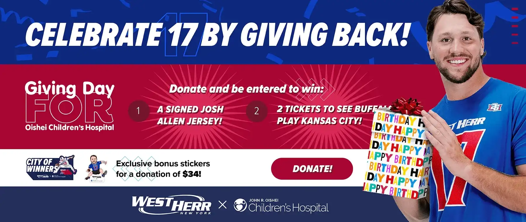 Celebrate 17 by giving back!