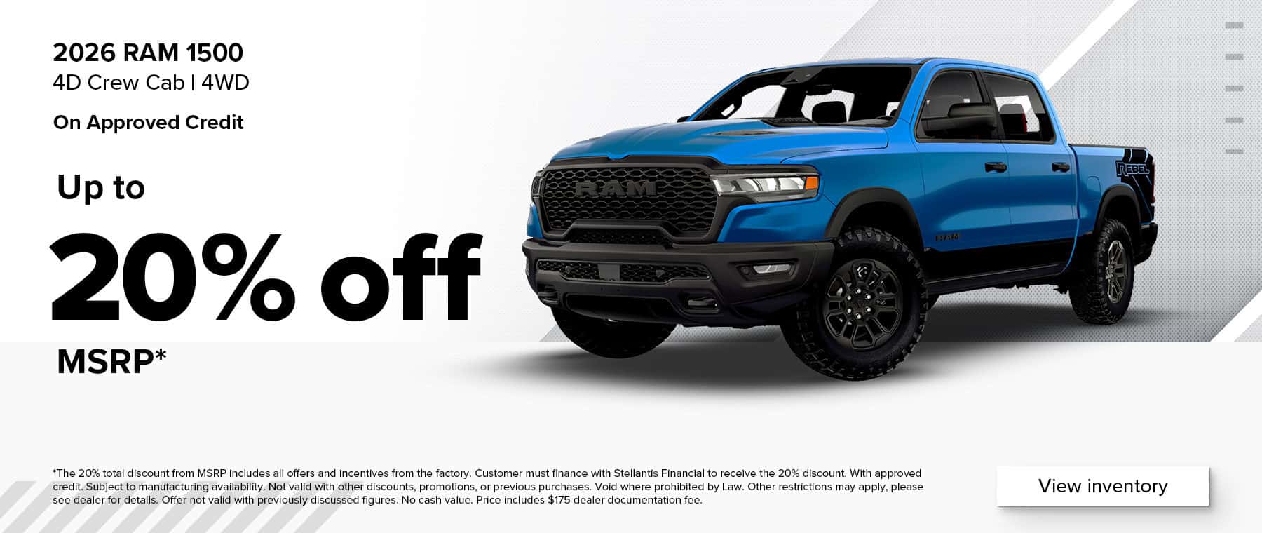 20% Off MSRP on select Ram at West Herr