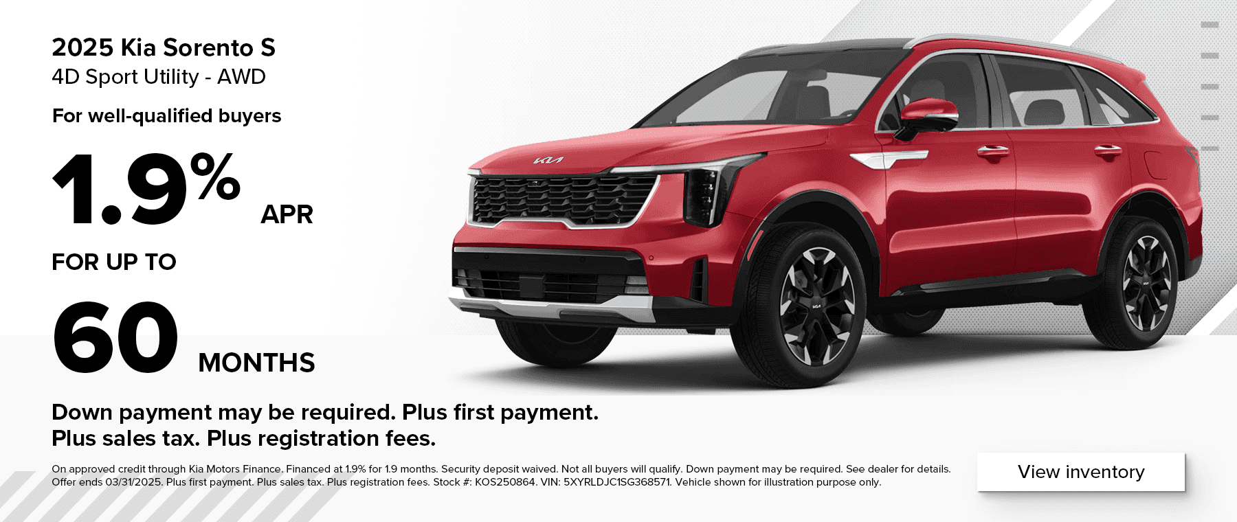 2025 Kia Sorento Financing Offer