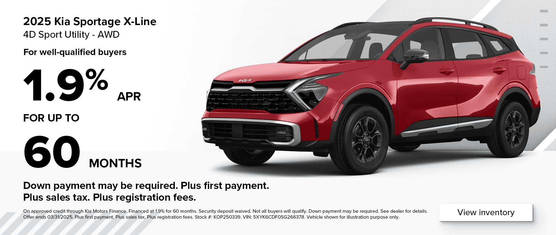2025 Kia Sportage Financing Offer